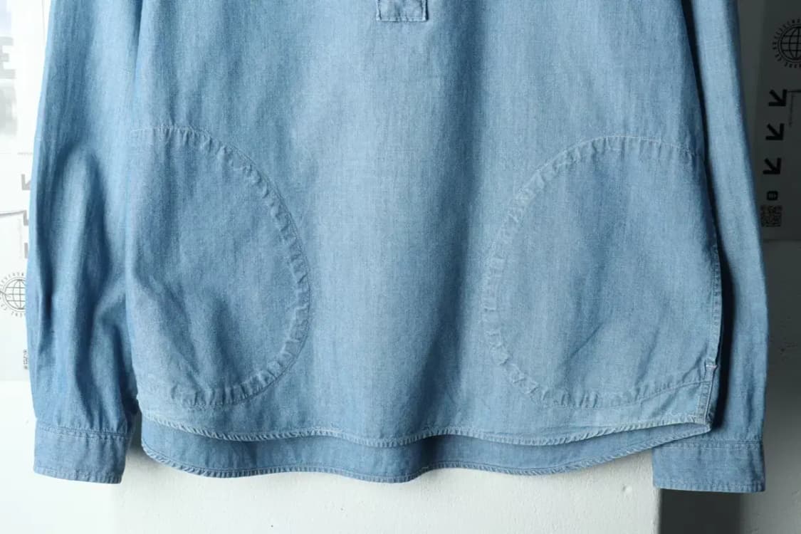 W(L) 단톤 셔츠 남방 데님 청 키치-1682A 상품이미지4