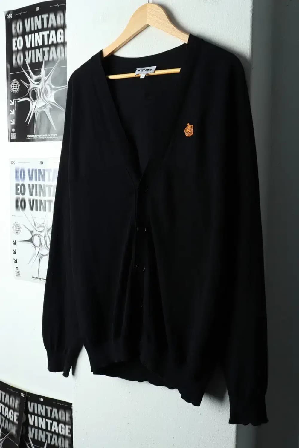 (L-XL) 겐조 니트 가디건 타이거로고 블랙 한정판-1682F 상품이미지1