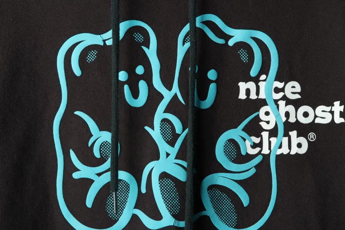 (M-L) 나이스고스트클럽 후드티셔츠 젤리프린팅 차콜 키치-16831 상품이미지5