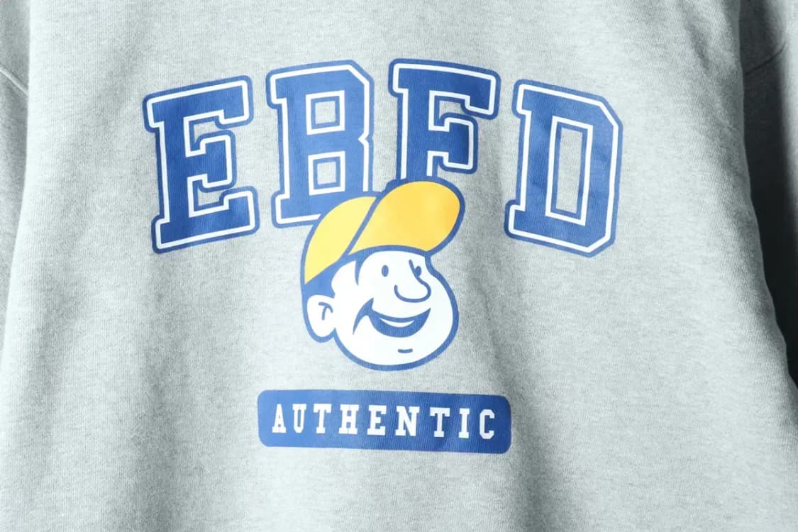 (S-M) 이벳필드 맨투맨 티셔츠 빅로고 그레이 Y2K 기모-16833 상품이미지5