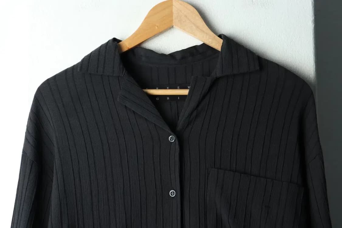 W(F) 트리밍버드 셔츠 남방 이지웨어셋업 블랙 리뉴얼버전-16836 상품이미지3