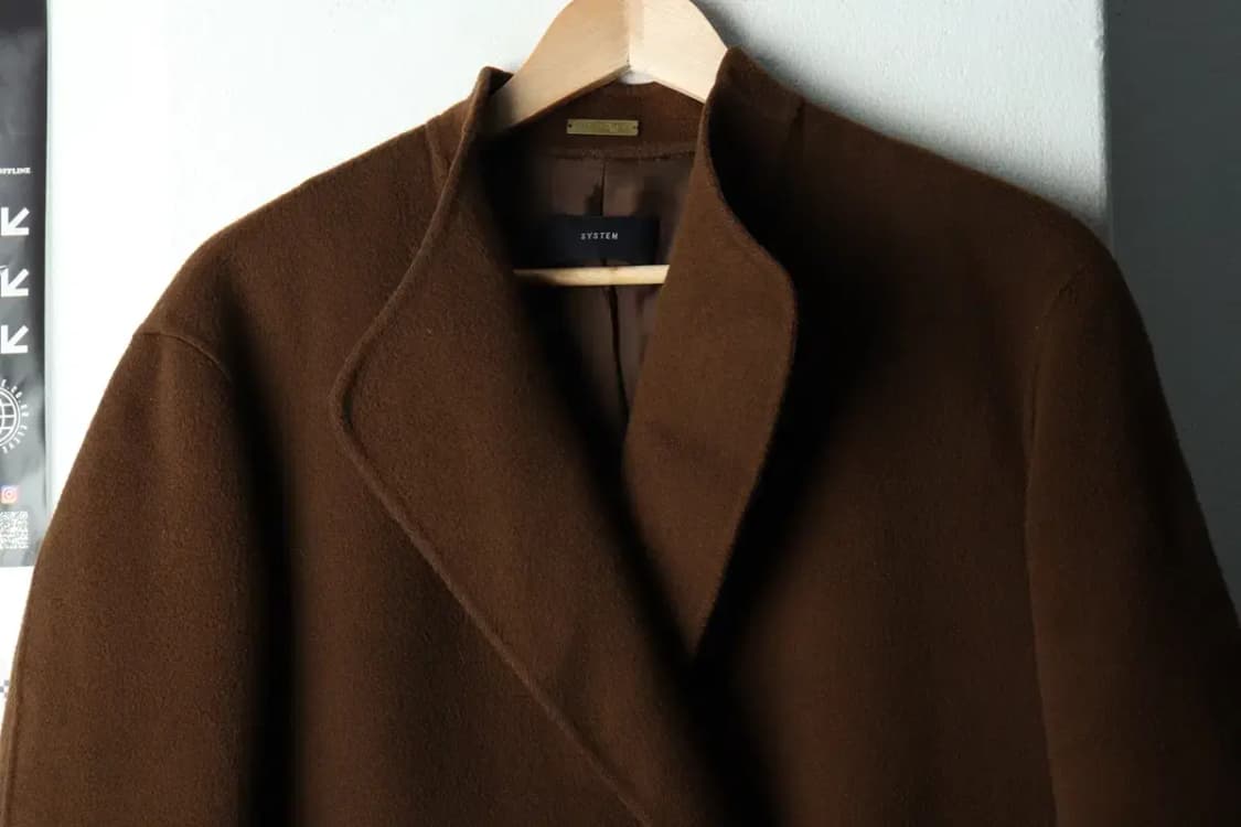 W(S-M) 시스템 코트자켓 한섬 핸드메이드 브라운 울-16838 상품이미지3