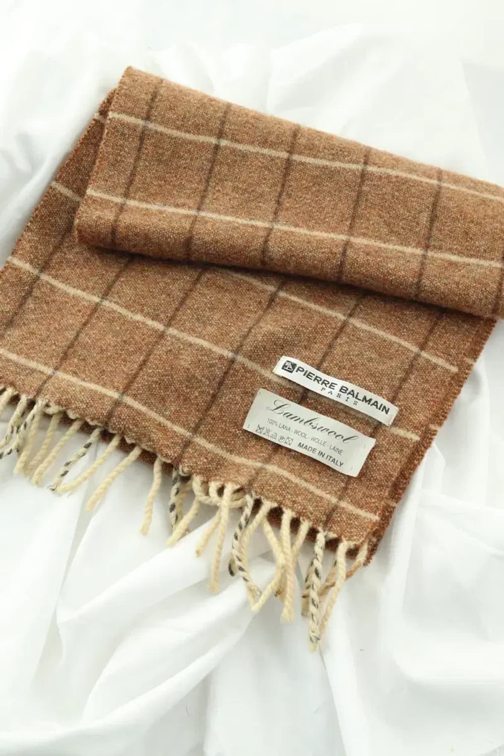 (F) 발망 목도리 머플러 브라운 체크 보들 따뜻-270D 상품이미지1