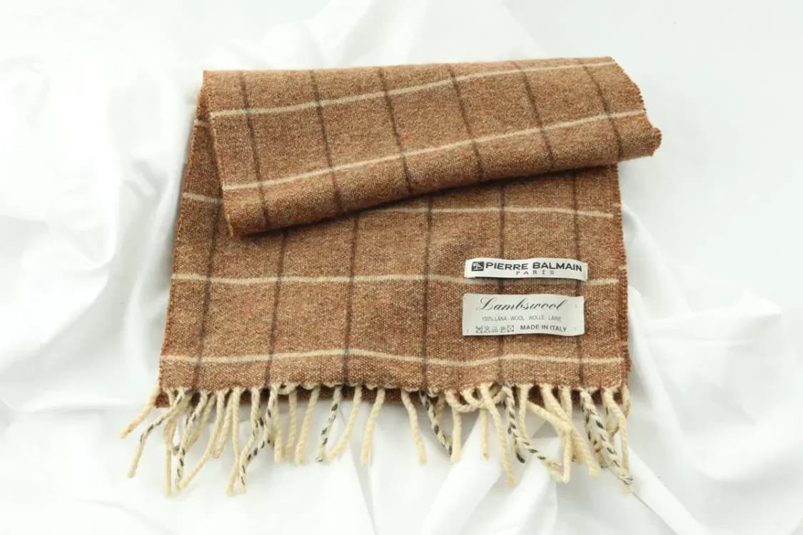 (F) 발망 목도리 머플러 브라운 체크 보들 따뜻-270D 상품이미지2