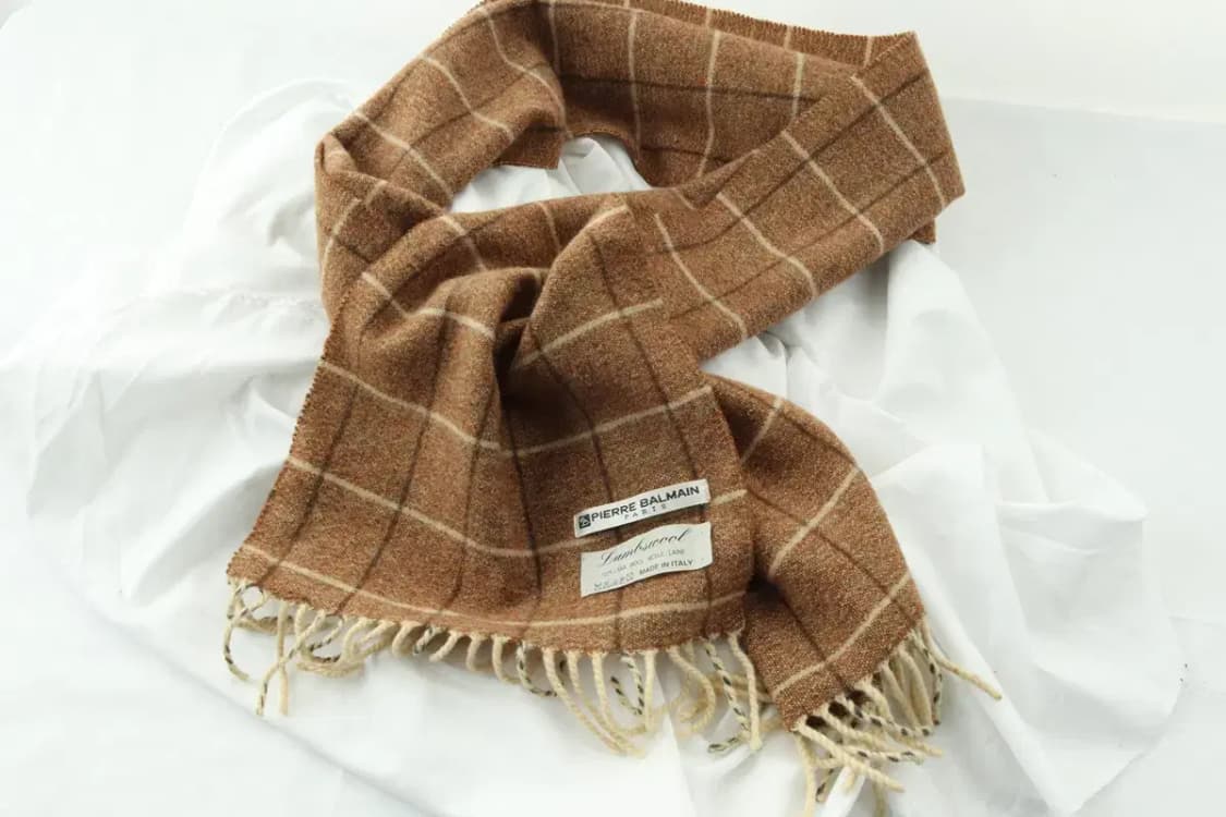 (F) 발망 목도리 머플러 브라운 체크 보들 따뜻-270D 상품이미지3