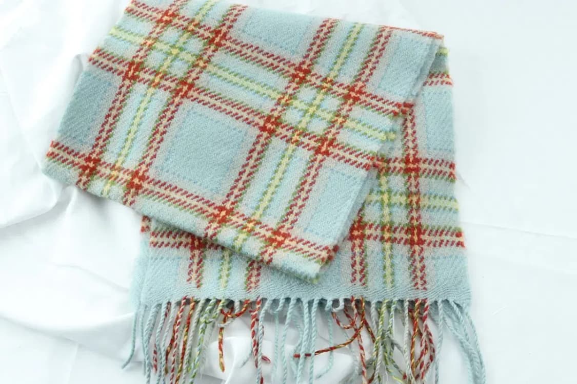 (F) 브랜드빈티지 목도리 머플러 민트 체크 크리스마스-2712 상품이미지2