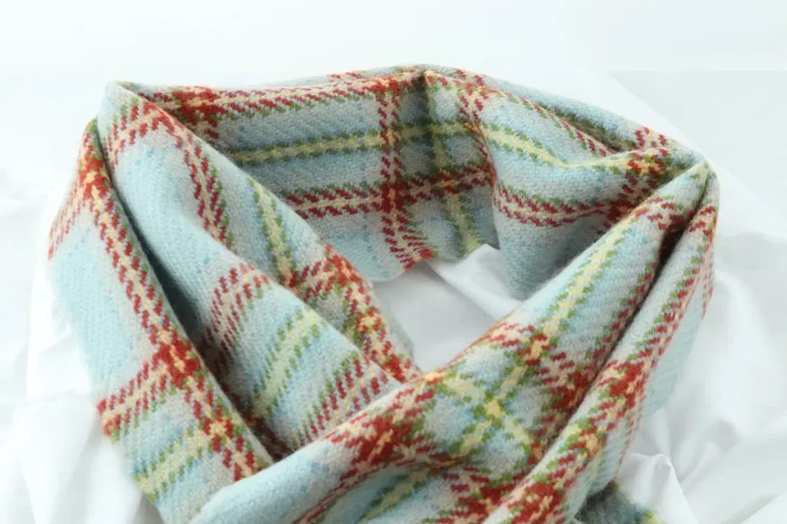 (F) 브랜드빈티지 목도리 머플러 민트 체크 크리스마스-2712 상품이미지4