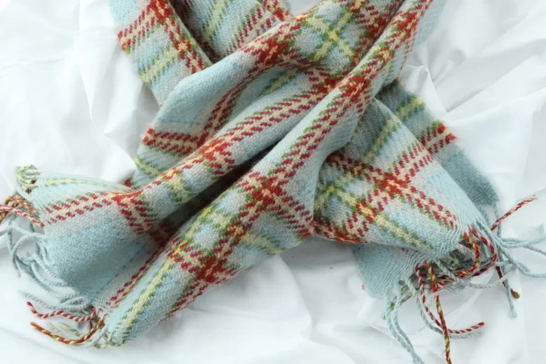 (F) 브랜드빈티지 목도리 머플러 민트 체크 크리스마스-2712 상품이미지5