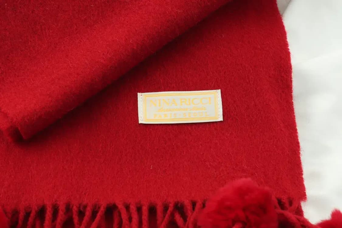 (F) 니나리치 목도리 머플러 크리마스 방울 레드 빨강 보들-2717 상품이미지3