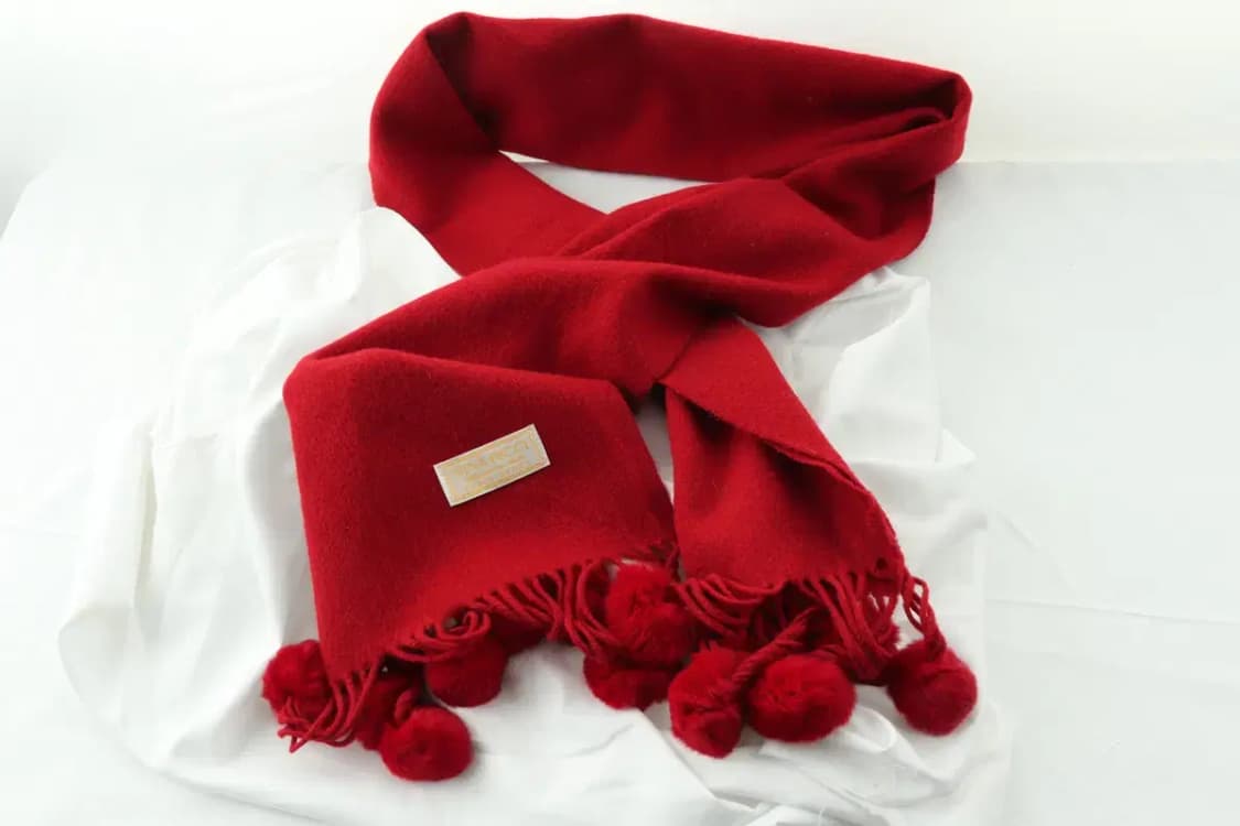 (F) 니나리치 목도리 머플러 크리마스 방울 레드 빨강 보들-2717 상품이미지5