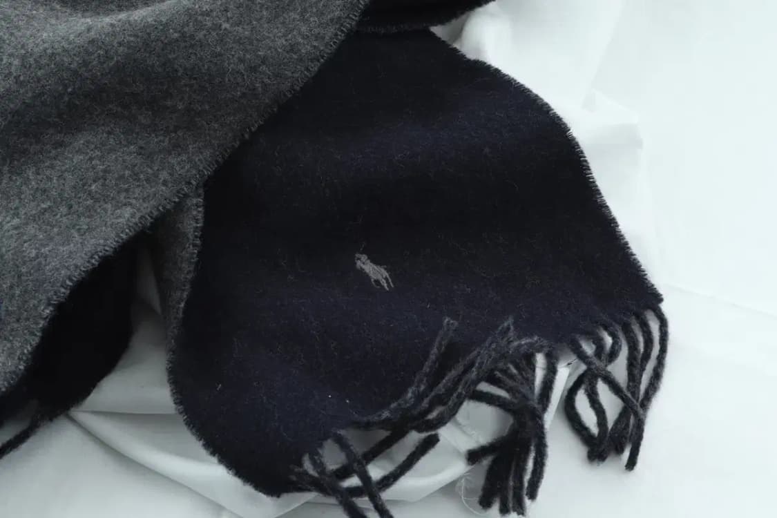 (F) 폴로 랄프로렌 목도리 머플러 네이비 차콜 보들 울 따뜻-2718 상품이미지5