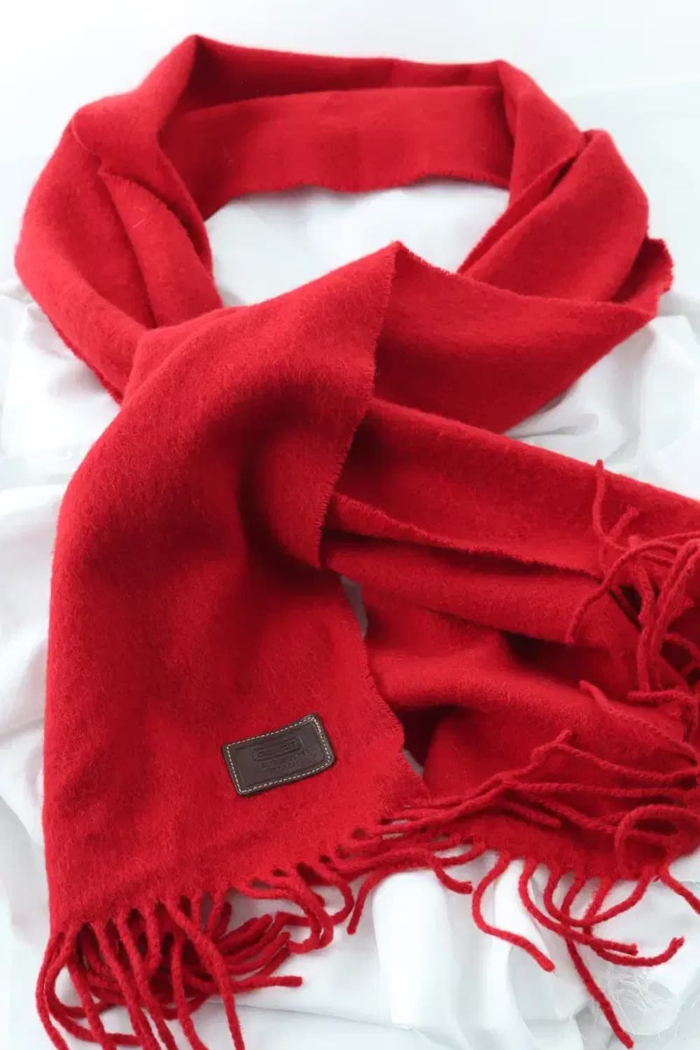 (F) 코치 목도리 머플러 데미지 캐시미어 레드 크리마스 보들-2723 상품이미지1