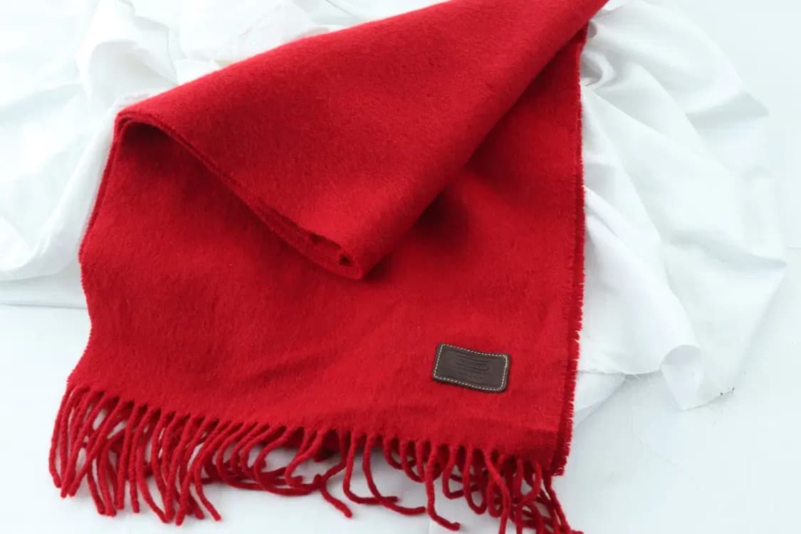 (F) 코치 목도리 머플러 데미지 캐시미어 레드 크리마스 보들-2723 상품이미지2