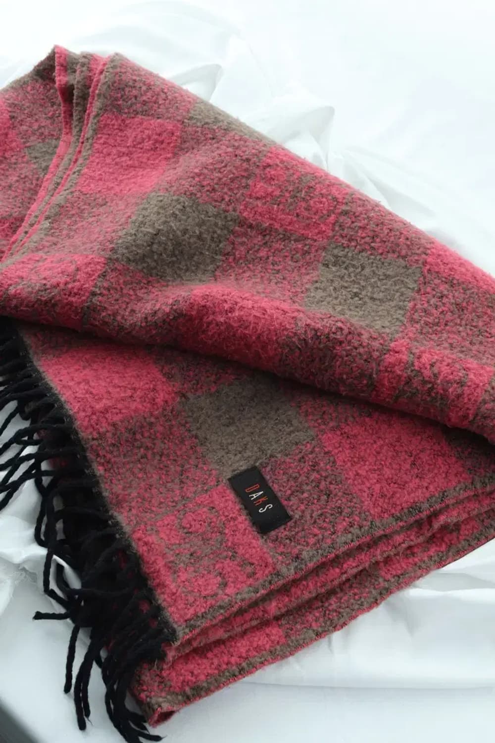 (F) 닥스 목도리 머플러 롱 숄 고급원단 핑크 체크-2725 상품이미지1