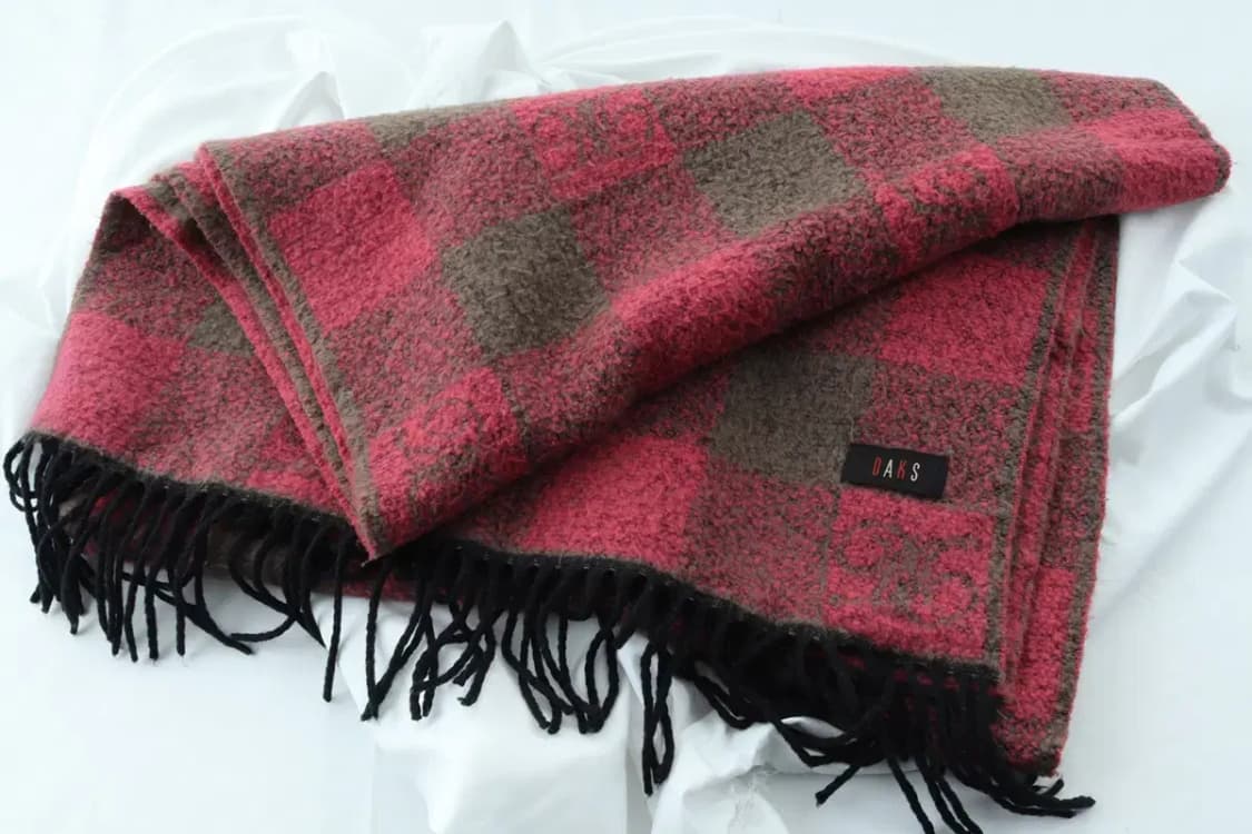 (F) 닥스 목도리 머플러 롱 숄 고급원단 핑크 체크-2725 상품이미지2