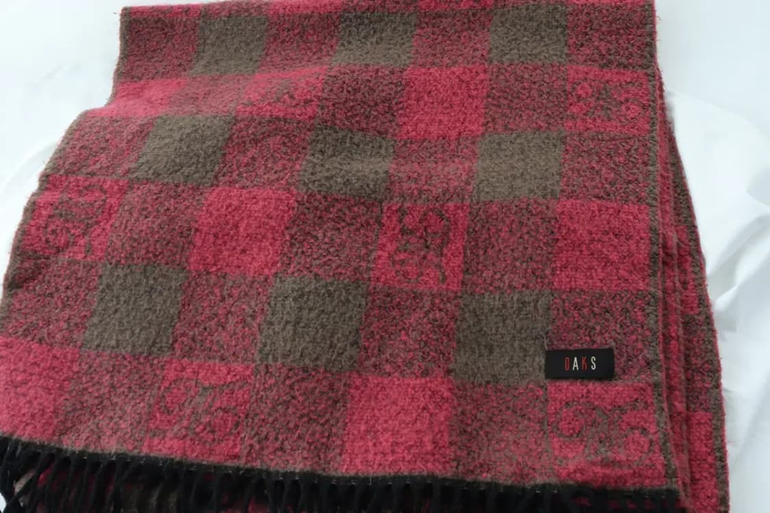 (F) 닥스 목도리 머플러 롱 숄 고급원단 핑크 체크-2725 상품이미지4