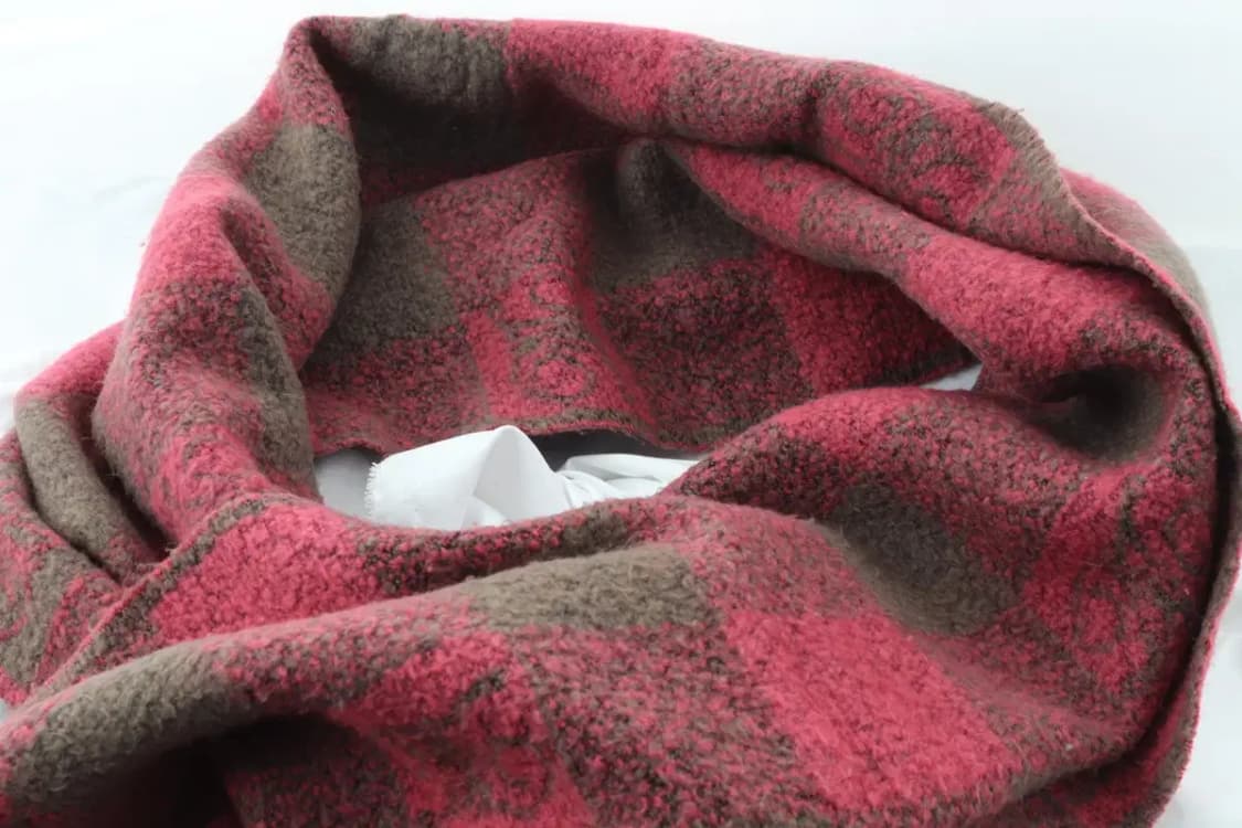 (F) 닥스 목도리 머플러 롱 숄 고급원단 핑크 체크-2725 상품이미지6