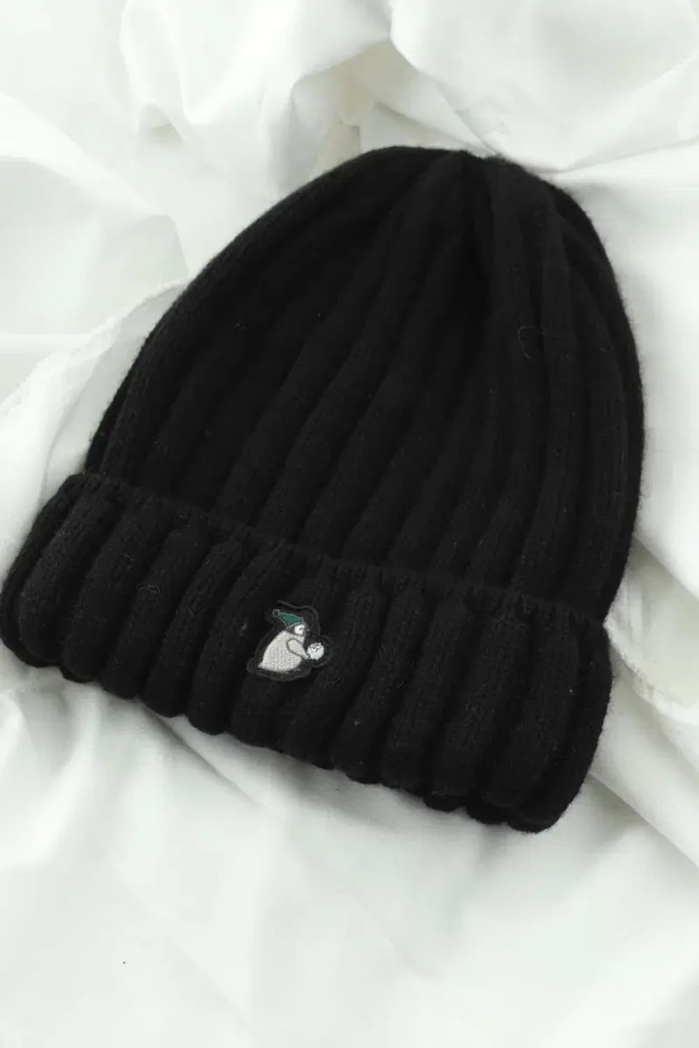 (F) 코오롱스포츠 모자 비니 골지 블랙 따뜻-272F 상품이미지1