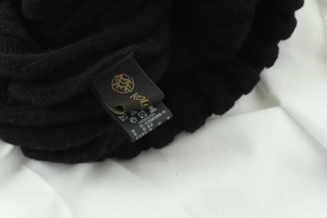 (F) 코오롱스포츠 모자 비니 골지 블랙 따뜻-272F 상품이미지4