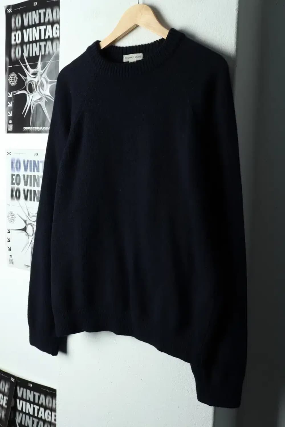 (M-L) 토마스모어 니트 나그랑 네이비 울-16863 상품이미지1