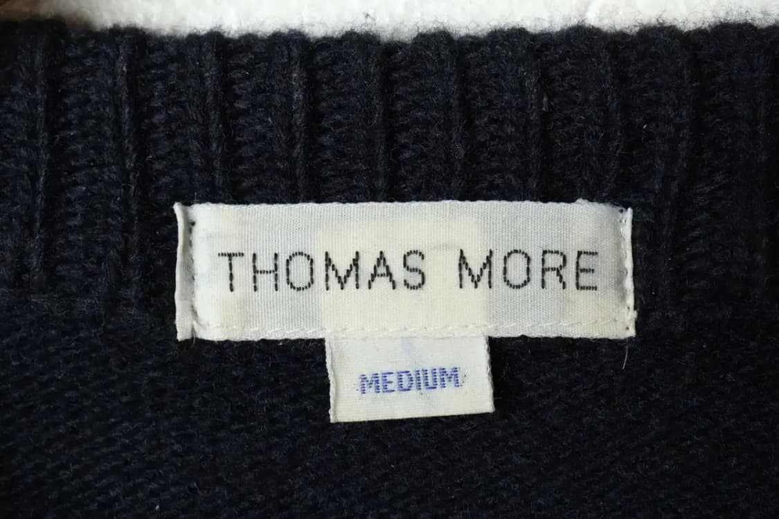 (M-L) 토마스모어 니트 나그랑 네이비 울-16863 상품이미지5