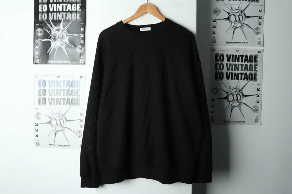 (XL-2XL) 브랜드빈티지 니트 골댄 무지 블랙-16864 상품이미지2