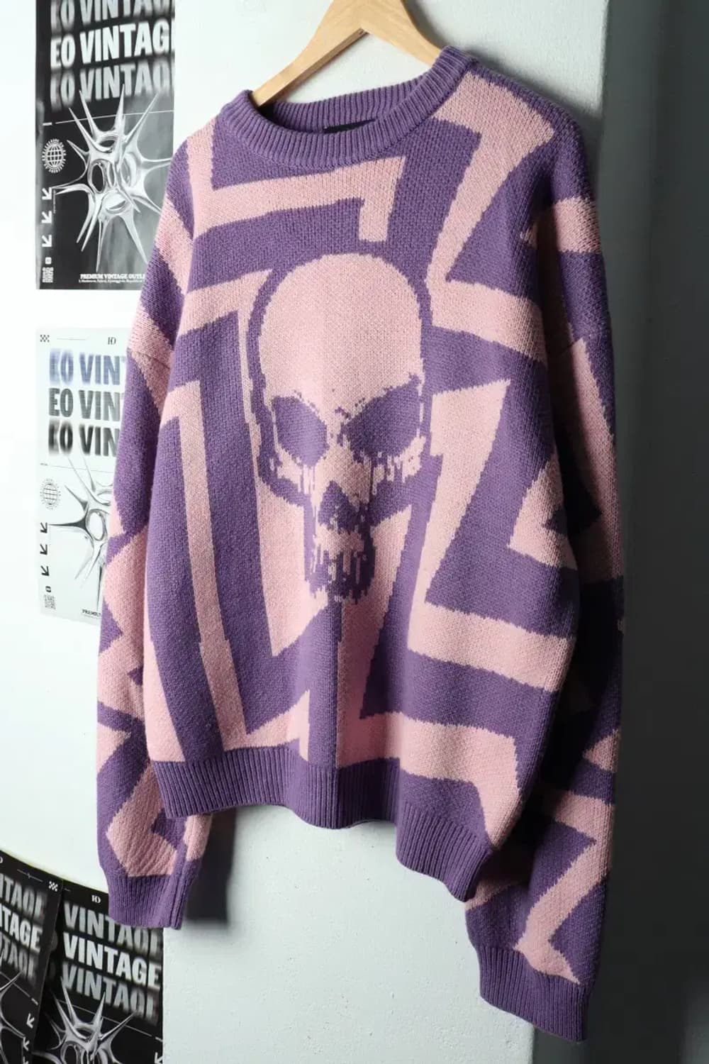 (L-XL) 우조 니트 스컬 빅해골 스트릿 희귀-16865 상품이미지1