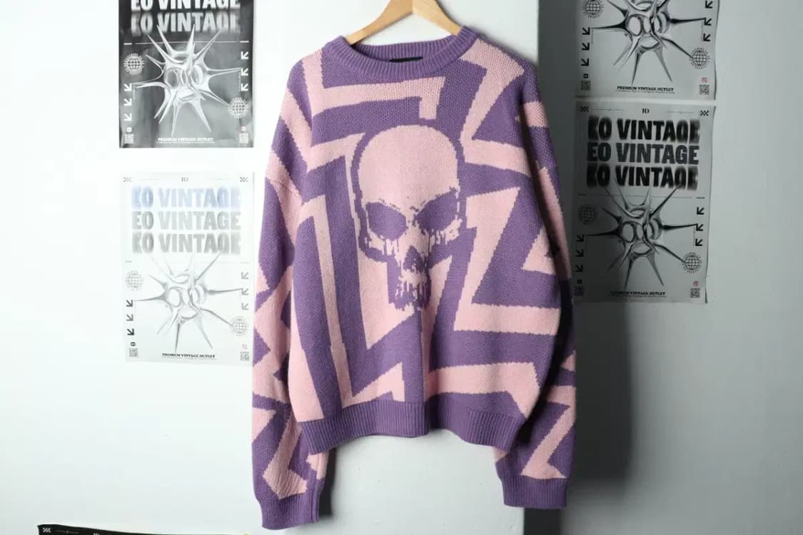 (L-XL) 우조 니트 스컬 빅해골 스트릿 희귀-16865 상품이미지2