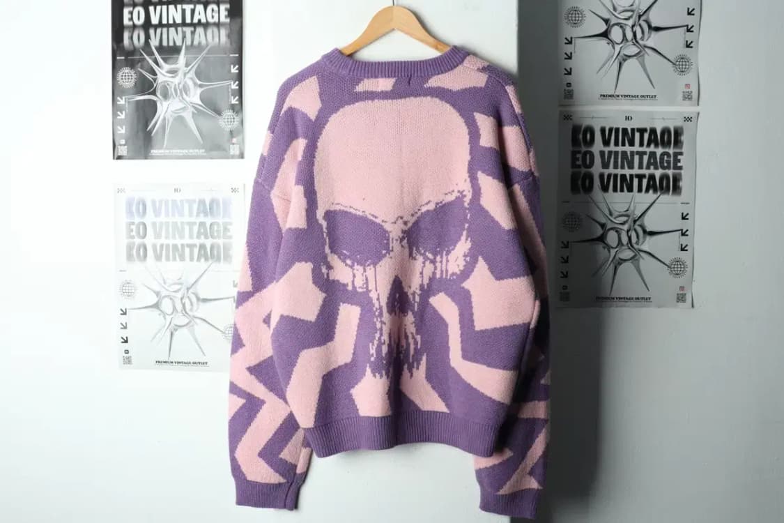 (L-XL) 우조 니트 스컬 빅해골 스트릿 희귀-16865 상품이미지6