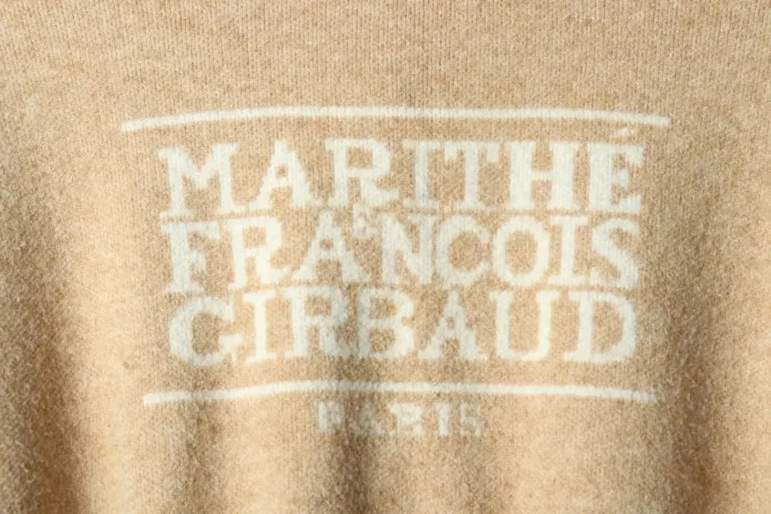 W(F) 마리떼프랑소와저버 니트 오트밀 빅로고 크롭-16866 상품이미지5