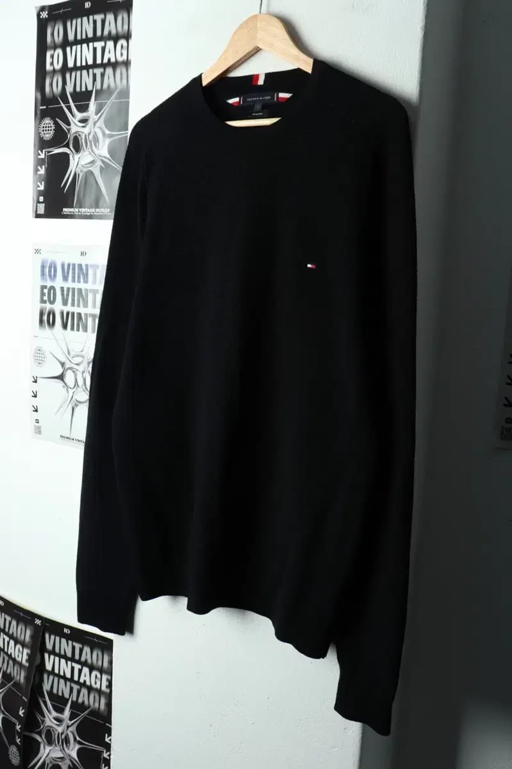 (L-XL) 타미힐피거 니트 루즈핏 나그랑 블랙 울-16869 상품이미지1