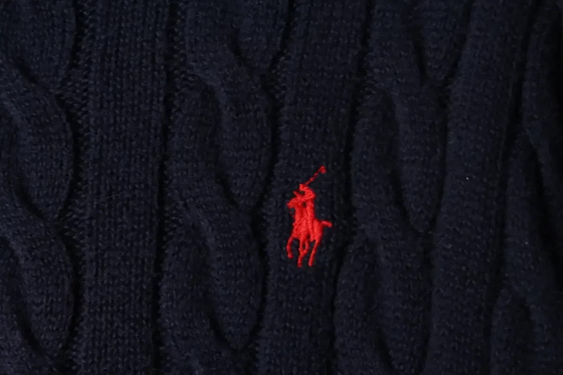 (L-XL) 폴로 랄프로렌 니트 네이비 케이블 꽈배기 레드포니-1686A 상품이미지5