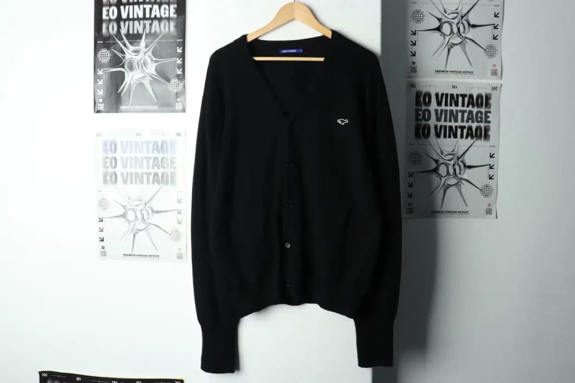 (2XL) 네이더스 니트 가디건 빅사이즈 캐시미어 블랙-1686D 상품이미지2