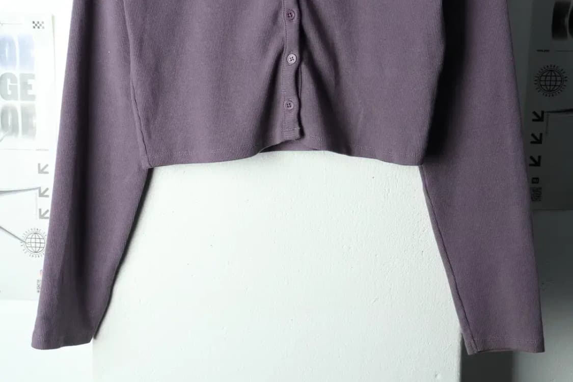 W(L) 자라 니트 가디건 연보라 라벤더 크롭-1686E 상품이미지4