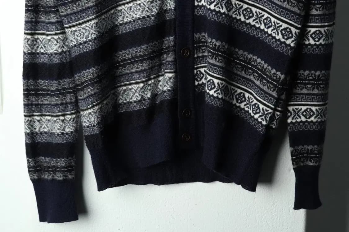 (M-L) 브랜드빈티지 니트 가디건 노르딕 네이비 울-1686F 상품이미지4