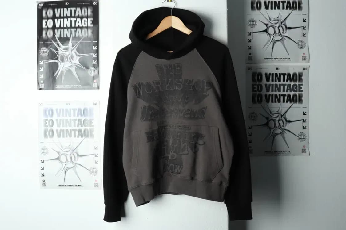 W(S-M) 트레블 후드티셔츠 나그랑 차콜 스트릿-16873 상품이미지2