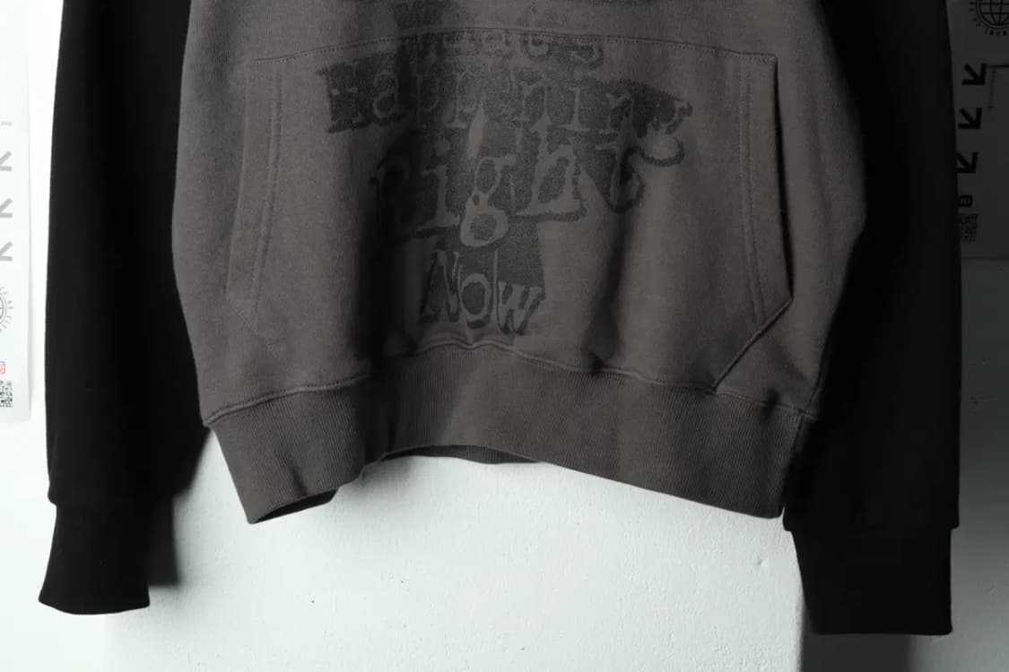 W(S-M) 트레블 후드티셔츠 나그랑 차콜 스트릿-16873 상품이미지4