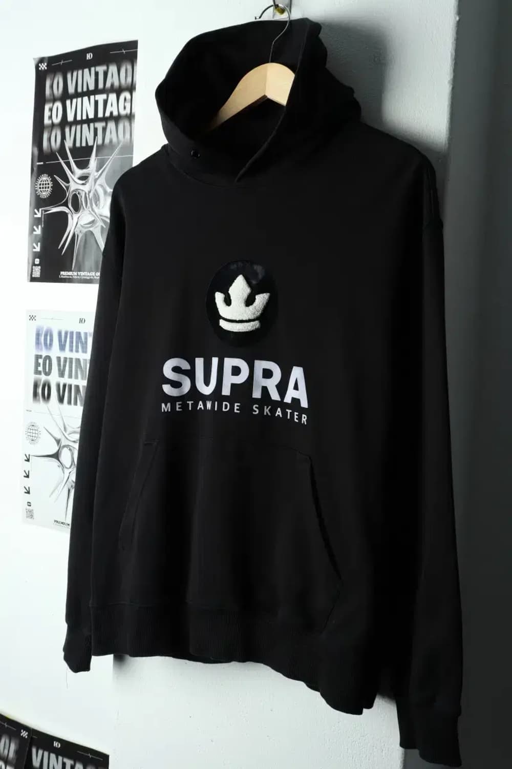 (M-L) 수프라 후드티셔츠 빅로고 블랙 올드스쿨-16876 상품이미지1