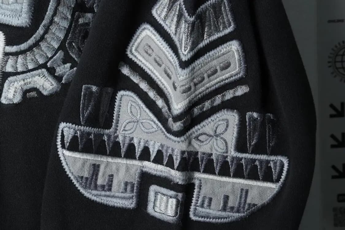 (M-L) 브랜드빈티지 후드티셔츠 아즈텍 스티치 블랙 재팬-16877 상품이미지5