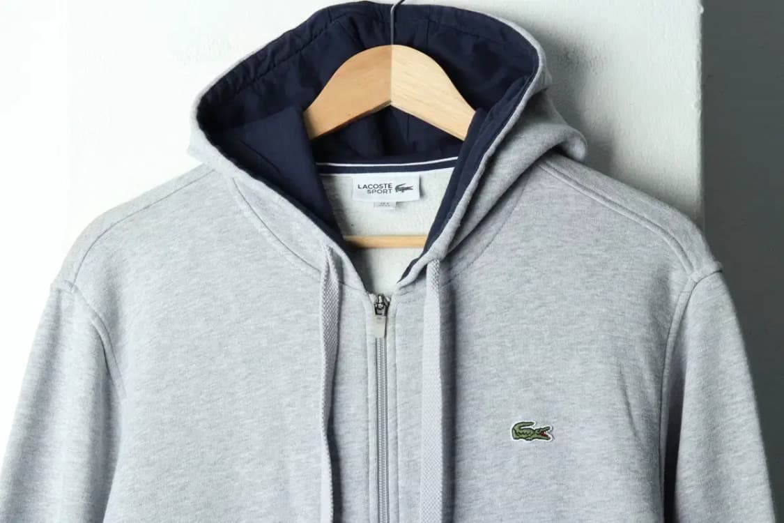 (XL-2XL) 라코스테 후드집업 빅사이즈 기모 그레이-1687A 상품이미지3