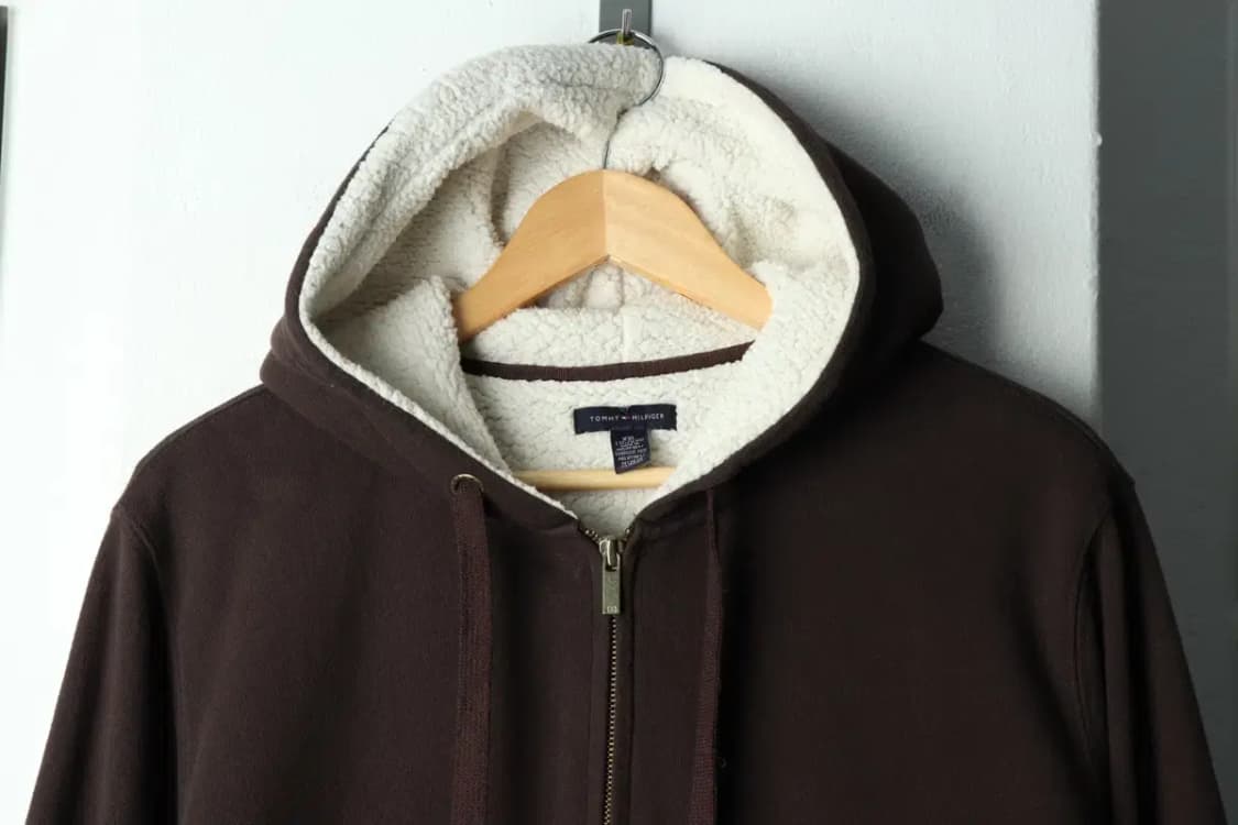 W(2XL) 타미힐피거 후드집업 빅사이즈 기모 브라운-1687B 상품이미지3