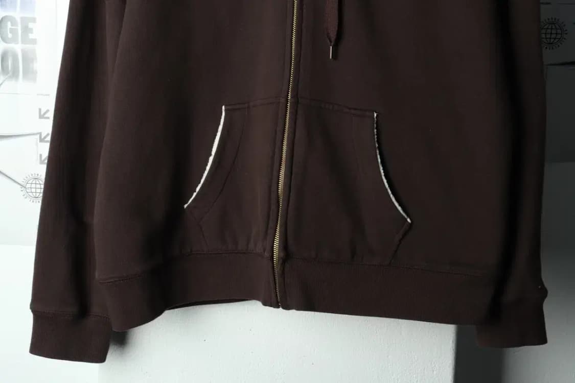 W(2XL) 타미힐피거 후드집업 빅사이즈 기모 브라운-1687B 상품이미지4