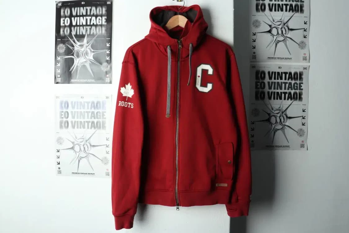 (L-XL) 루츠 캐나다 후드집업 레드 기모 올드스쿨-1687C 상품이미지3