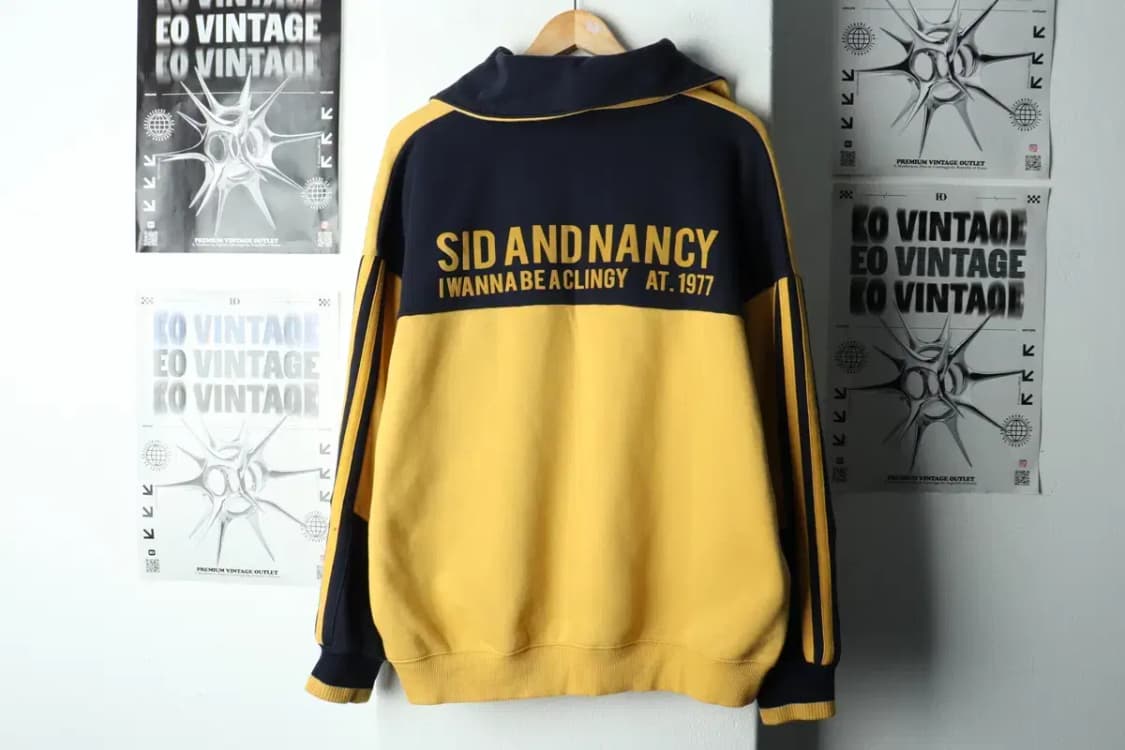 (L-XL) 맨투맨 티셔츠 반집업 머스타드 올드스쿨-1687E 상품이미지6