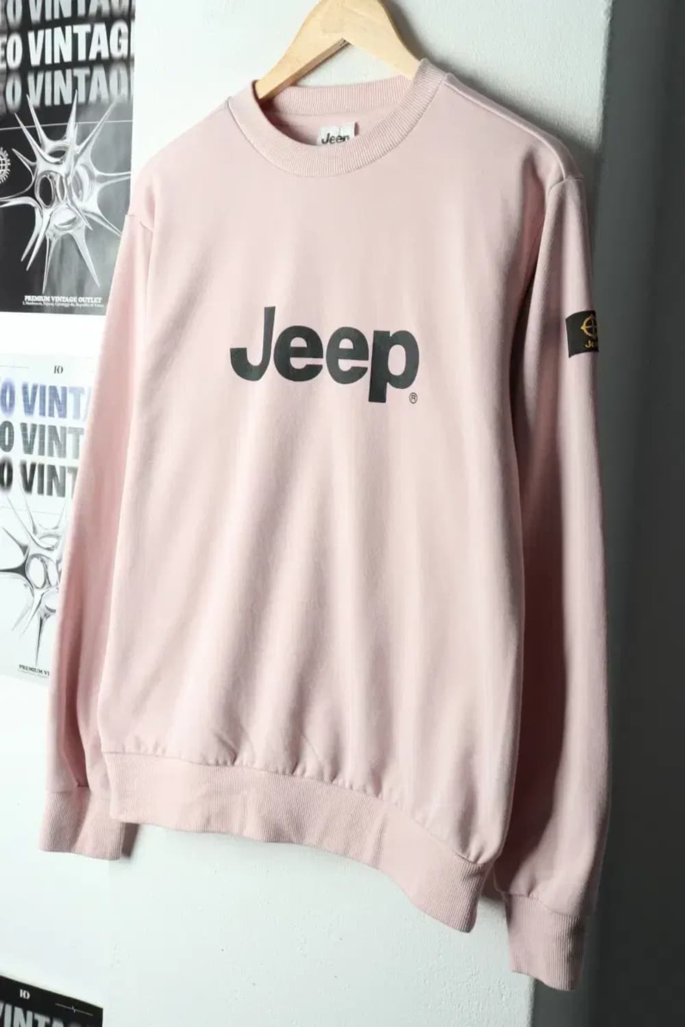 (M) 지프 맨투맨 티셔츠 빅로고 딸기우유 핑크-1687F 상품이미지1