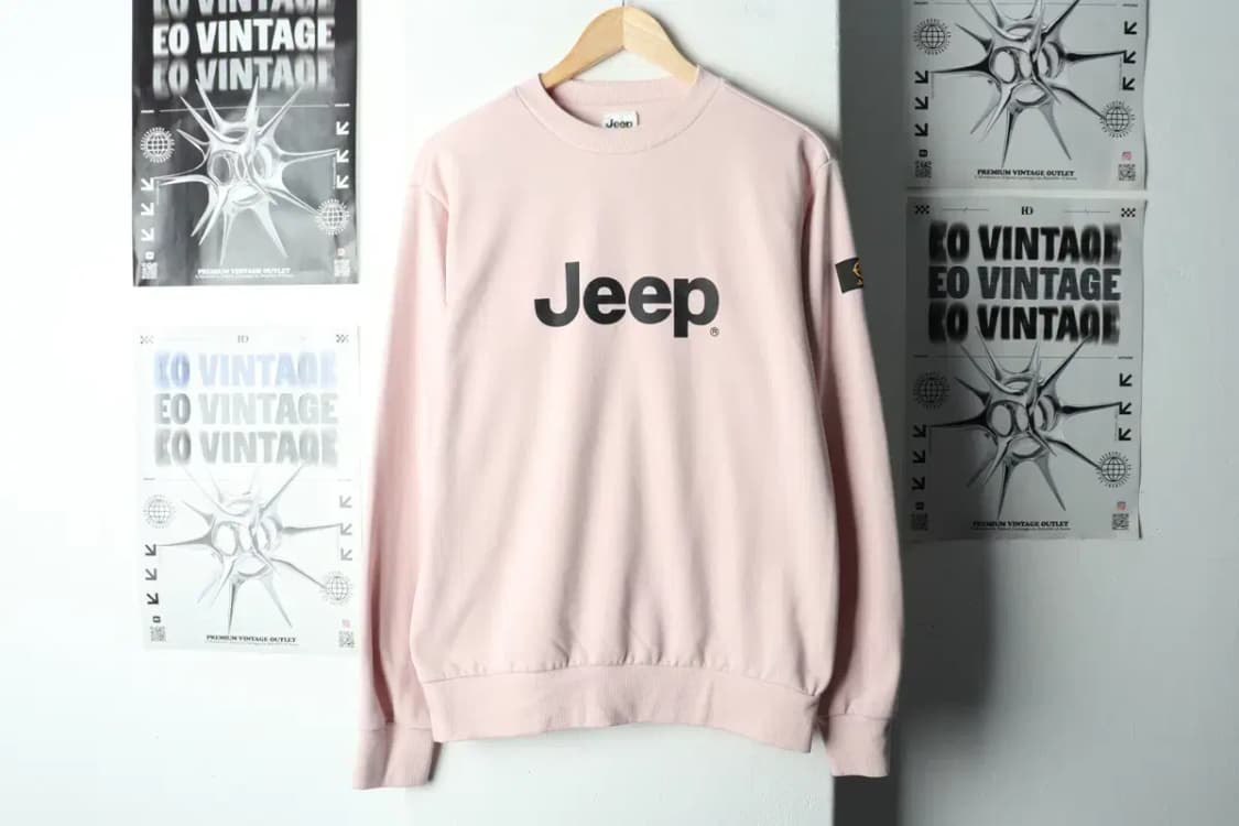 (M) 지프 맨투맨 티셔츠 빅로고 딸기우유 핑크-1687F 상품이미지2