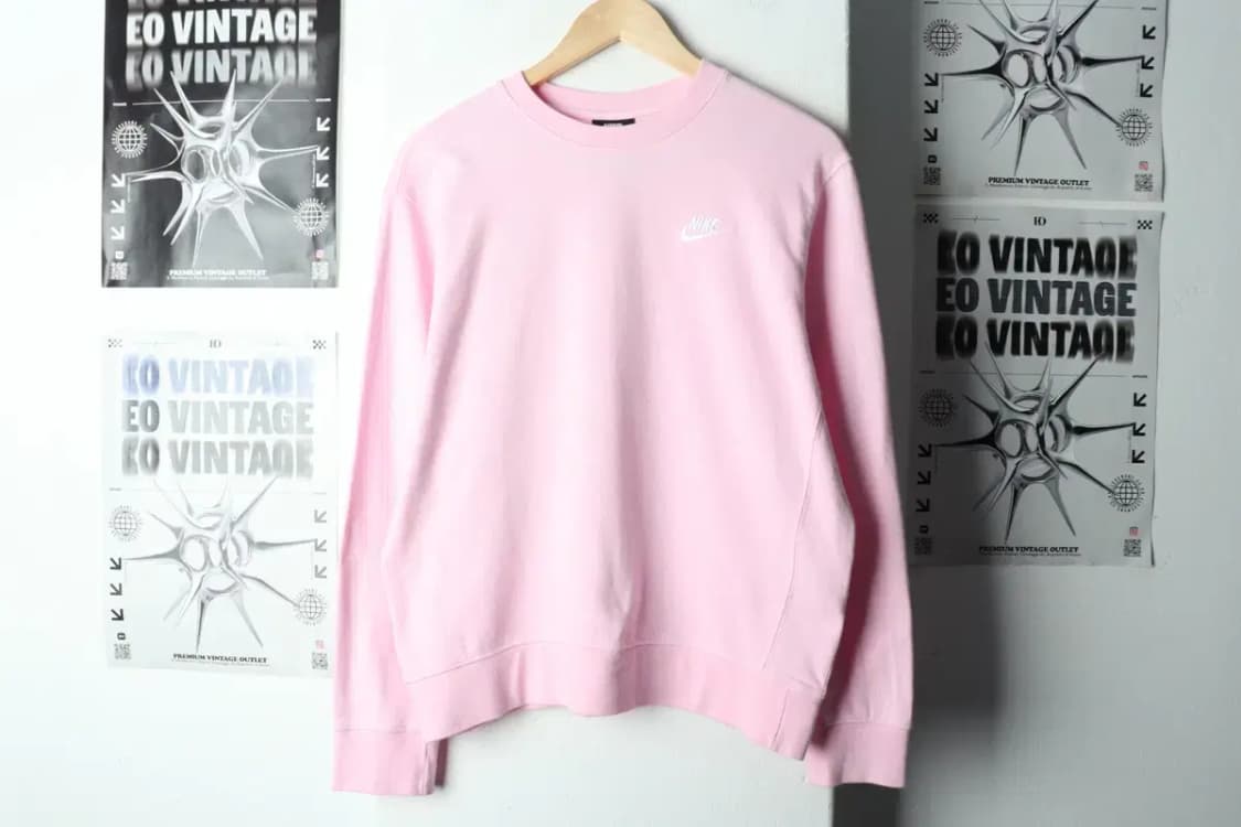 (M-L) 나이키 맨투맨 티셔츠 크루넥 딸기우유 핑크-16880 상품이미지2