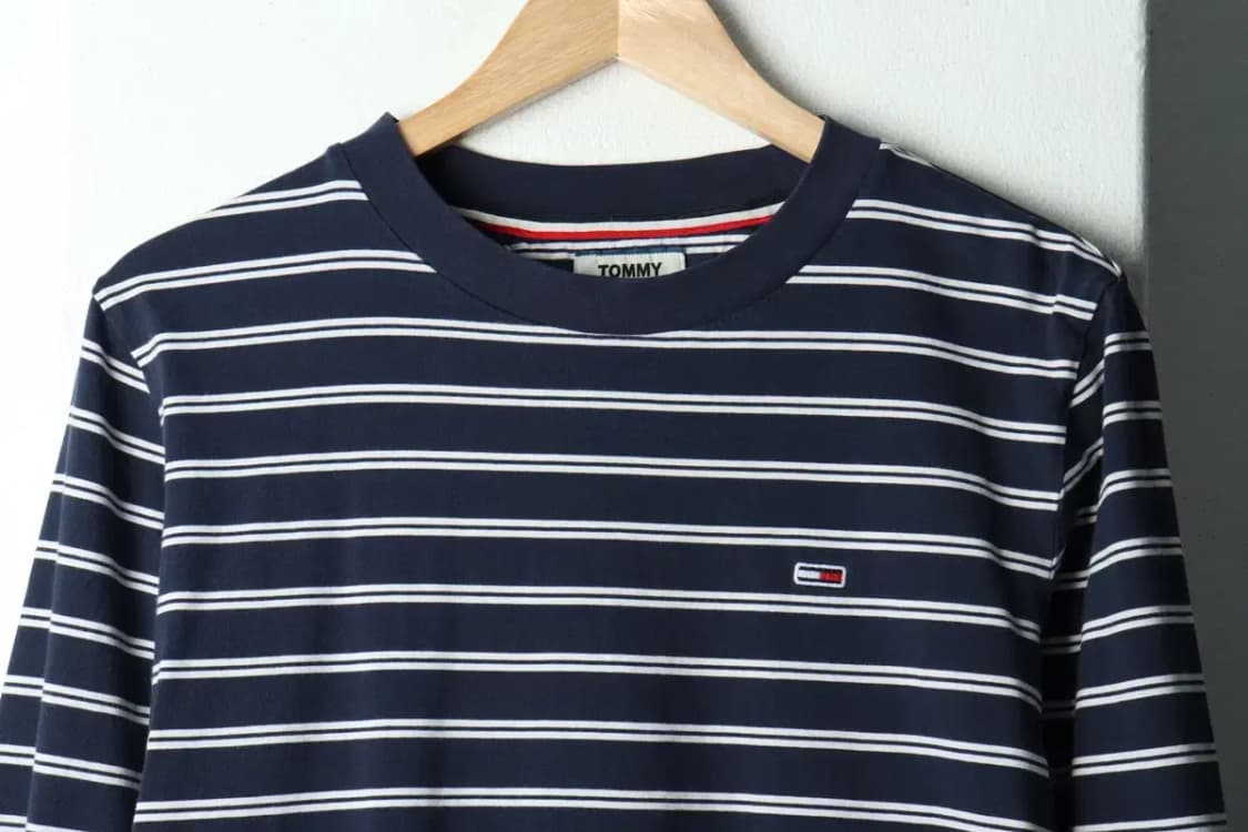 (L-XL) 타미힐피거 긴팔티셔츠 스트라이프 네이비-16881 상품이미지3