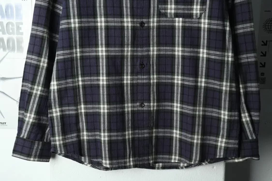 (M) APC 아페쎄 셔츠 남방 체크 블루-16885 상품이미지4