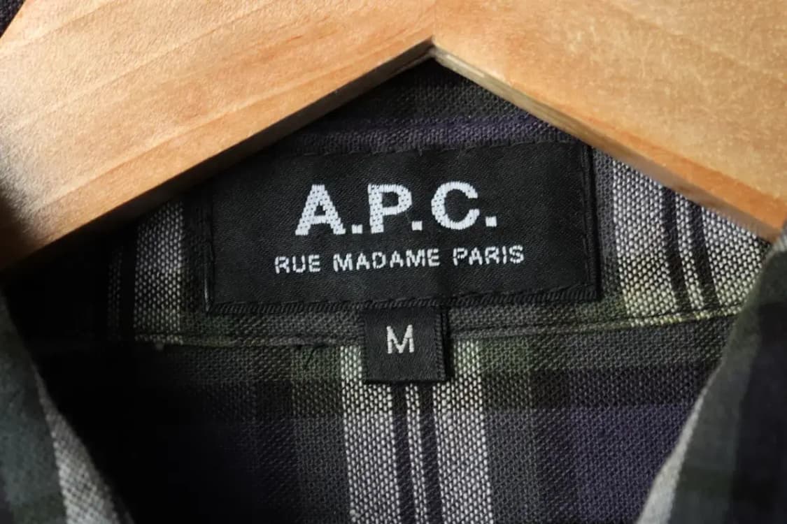 (M) APC 아페쎄 셔츠 남방 체크 블루-16885 상품이미지5